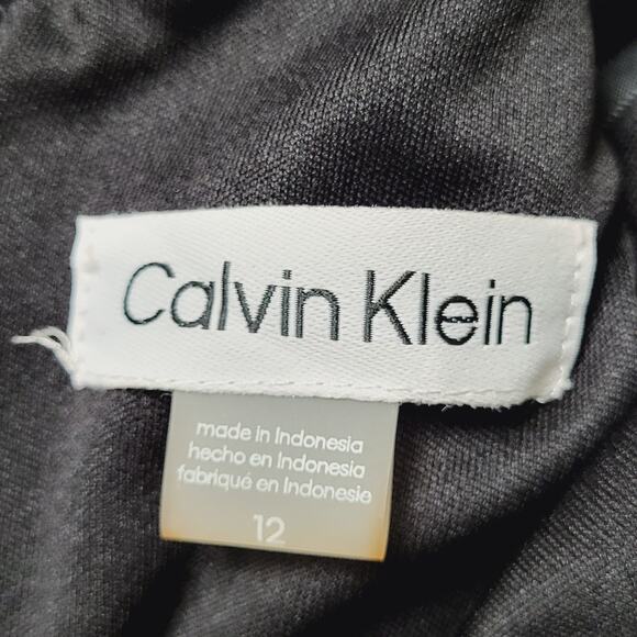 Calvin Klein Little Black Sequined Mini Cocktail Party Dress Low Back Siz 12 NWT - Picture 12 of 12